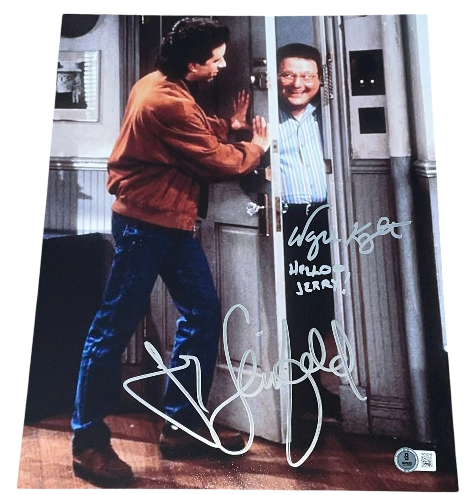 Jerry Seinfeld Wayne Knight Signed Autograph 11x14 Photo 