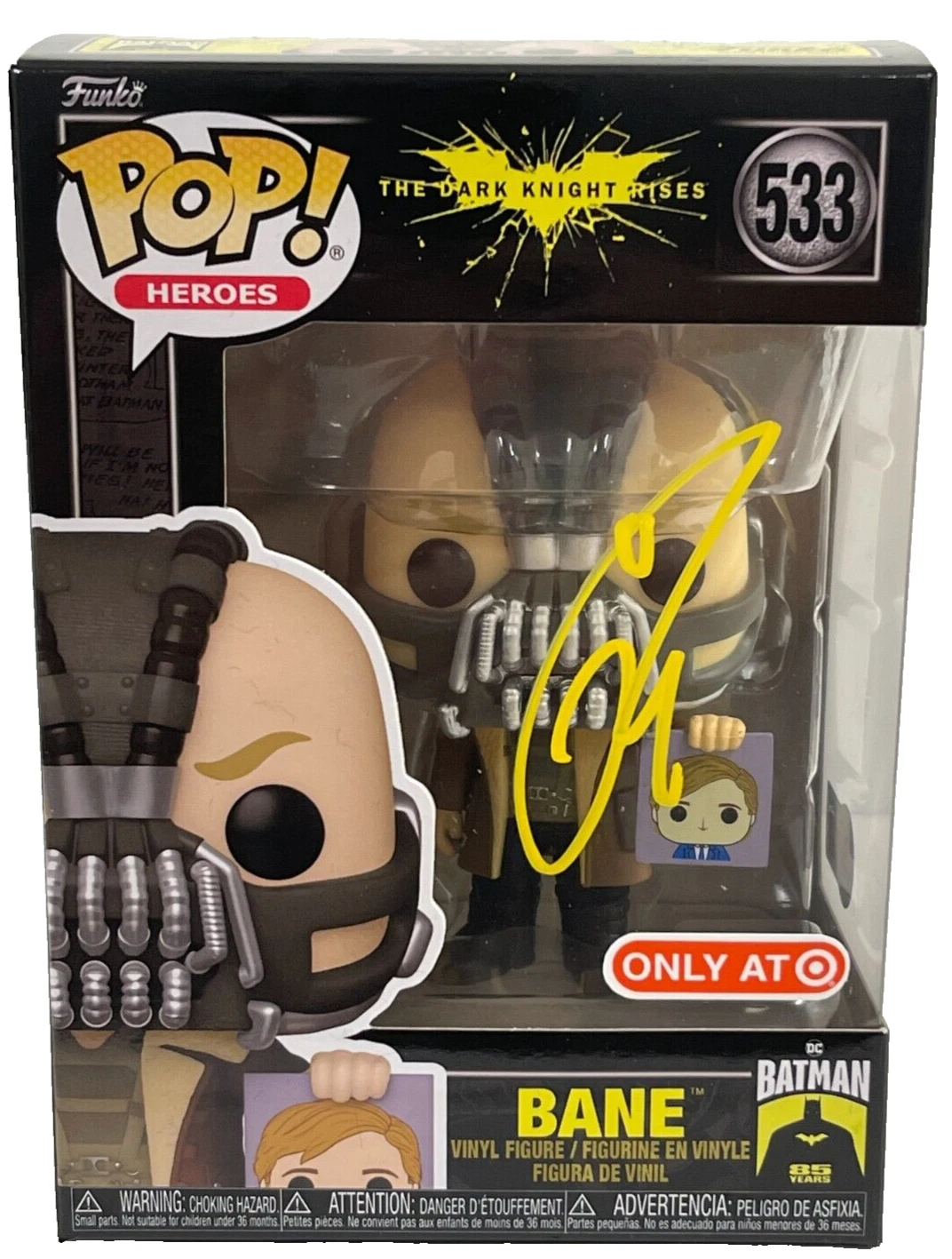 Tom Hardy Signed Bane Funko The Dark Knight Rises Authentic Autograph Beckett
