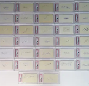 1961 NEW YORK YANKEES Signed Autograph Auto 3x5 Index Card Team Set of 44 PSA
