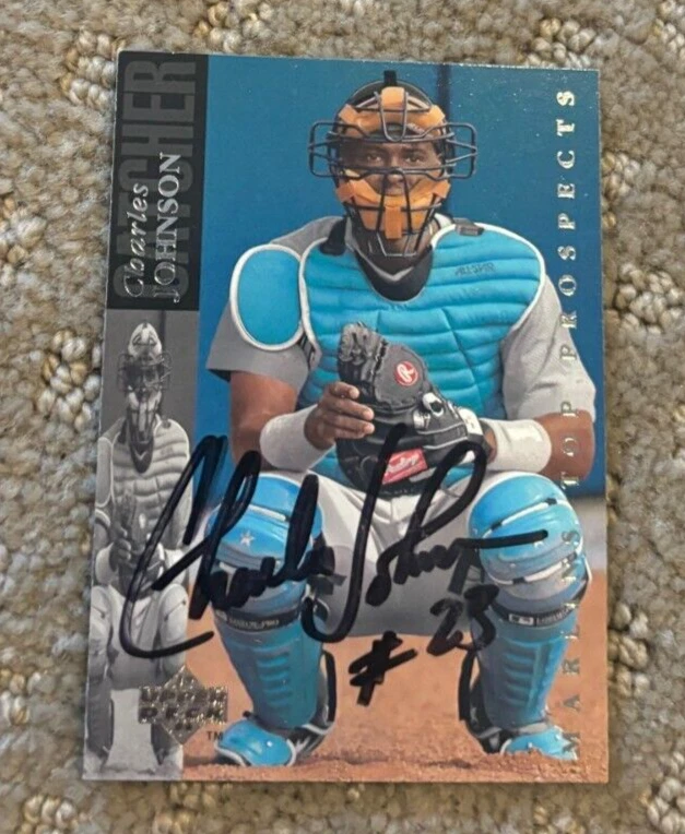 1994 Upper Deck Minors #110 Charles Johnson signed autographed card Marlins