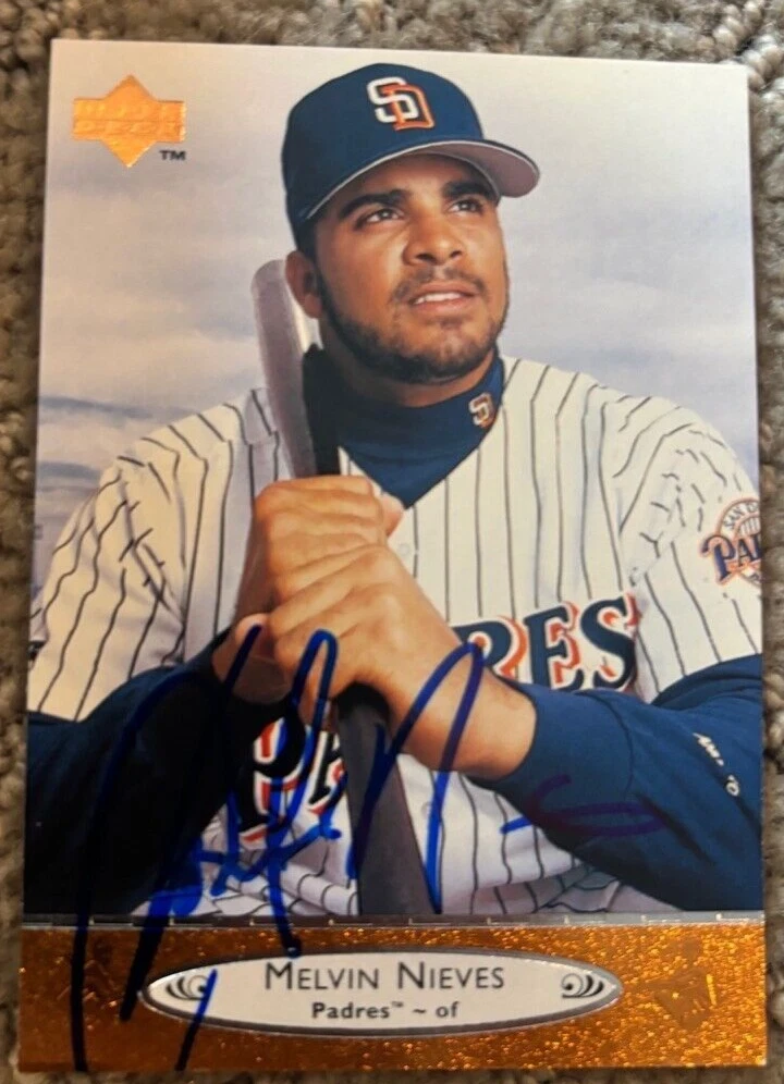 1996 Upper Deck #189 Melvin Nieves signed autographed card San Diego Padres