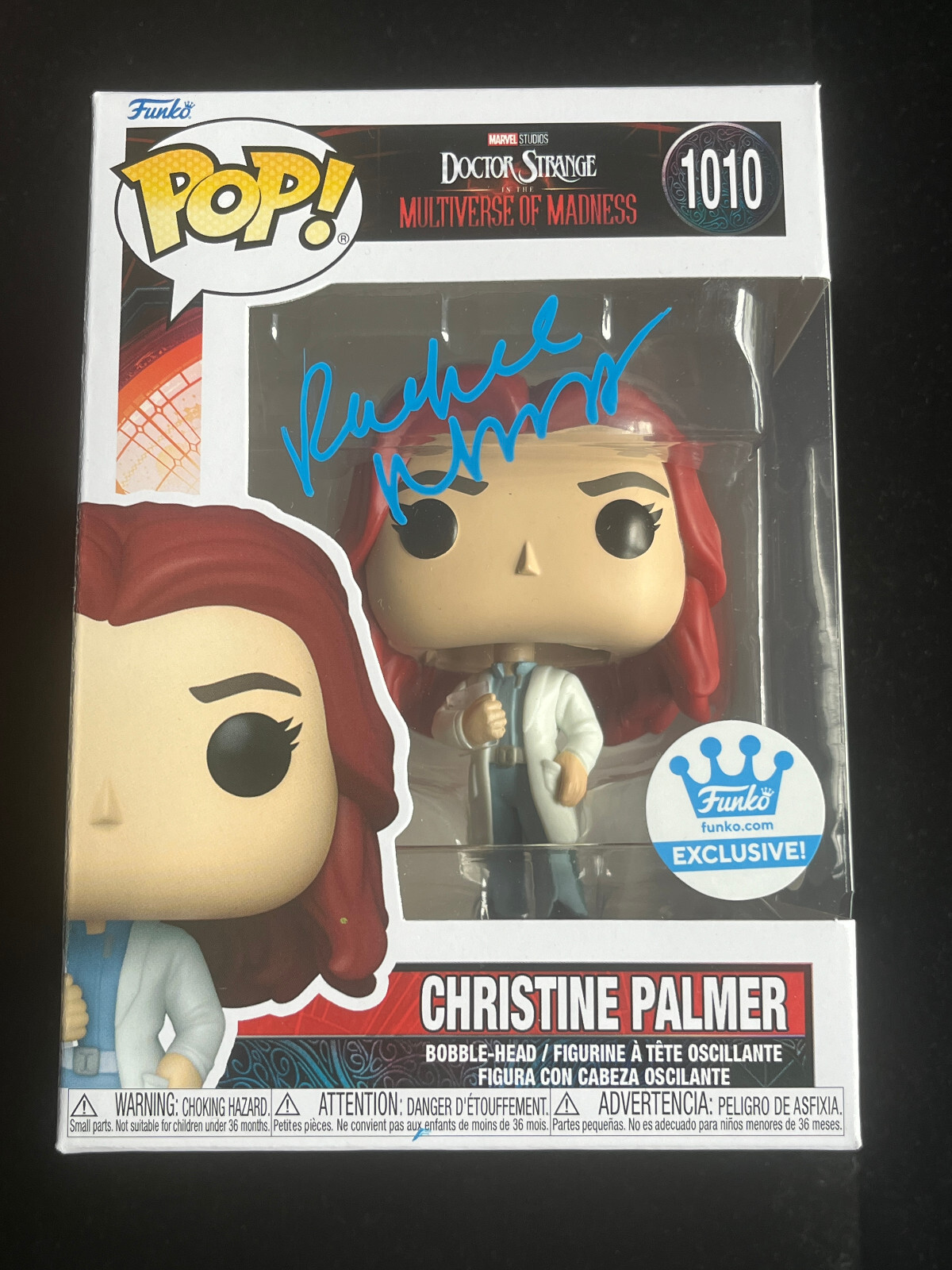 Rachel McAdams signed Funko Pop JSA COA Dr Strange Christine Palmer Auto Z1923