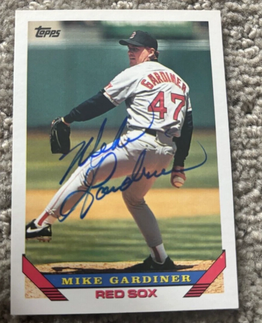1993 Topps #241 Mike Gardiner signed autographed card Boston Red Sox