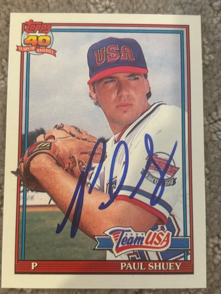 1991 Topps Traded #108T Paul Shuey signed autographed Rookie Card Cleveland