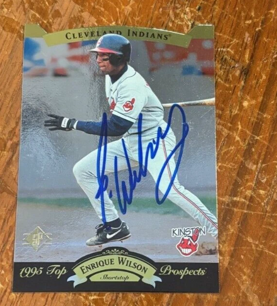 1995 SP Top Prospects #47 Enrique Wilson signed autographed card Cleveland