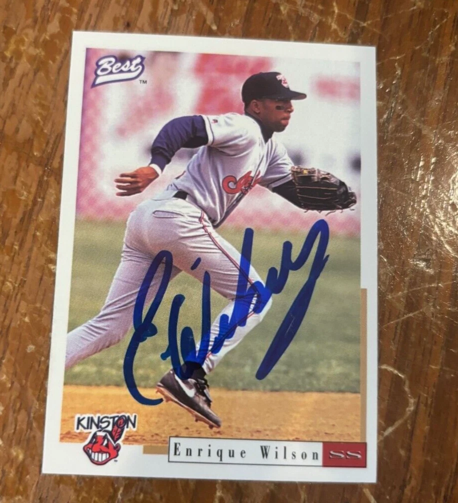 1996 Best #94 Enrique Wilson signed autographed card Cleveland Indians