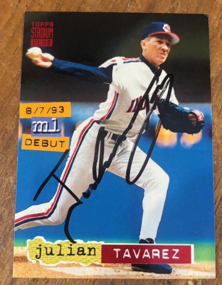 1994 Stadium Club Baseball Card #128 Julian Tavarez signed autographed Rookie