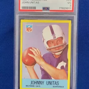 1967 PHILADELPHIA JOHNNY UNITAS BALTIMORE COLTS #23 CARD PSA 3 VG VINTAGE