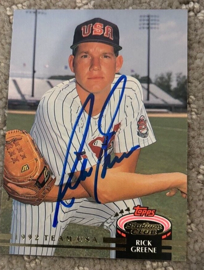 1993 Topps Stadium Club Murphy #188 Rick Greene signed autographed card Team USA
