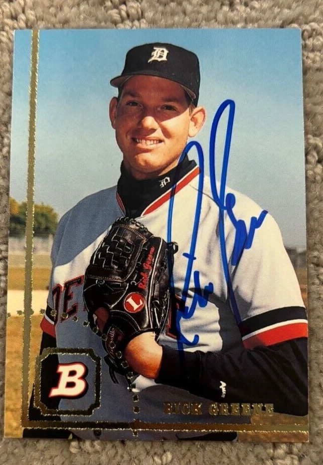 1994 Bowman #425 Rick Greene signed autographed card Detroit Tigers