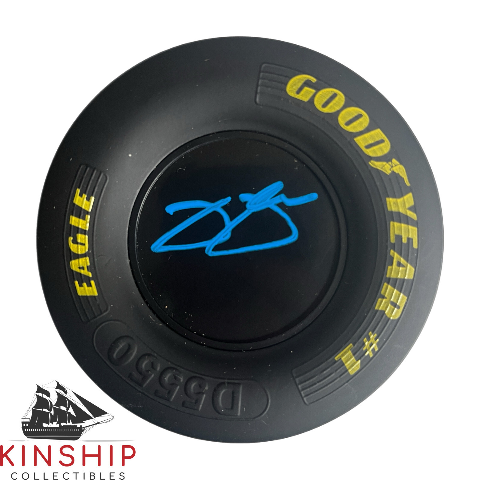 Jimmie Johnson signed Goodyear Mini Tire JSA COA Nascar Daytona Auto Rare T46