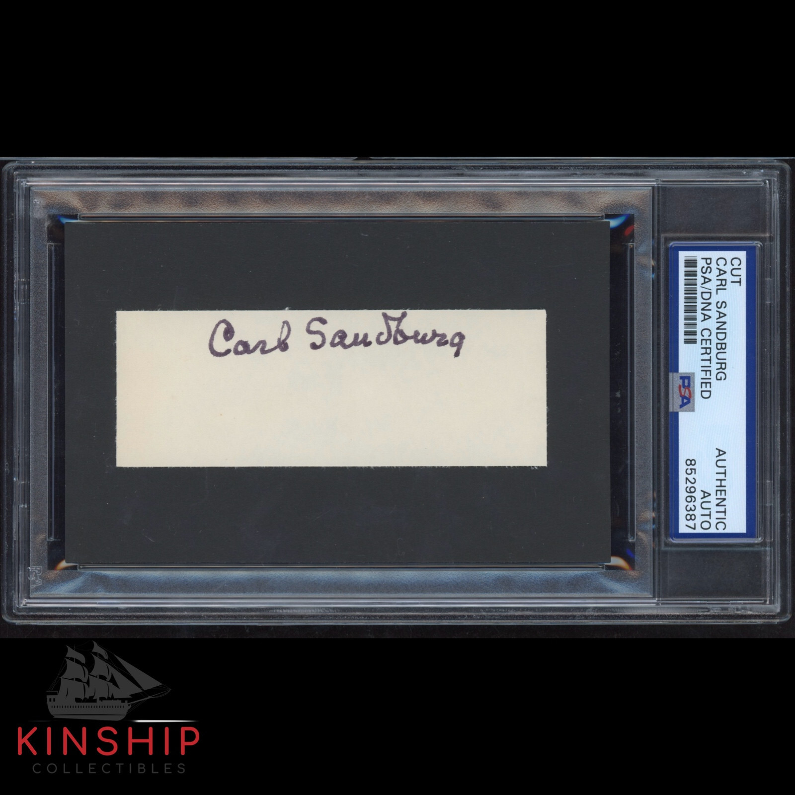 Carl Sandburg signed cut PSA DNA Slabbed Rare Author Auto C3476