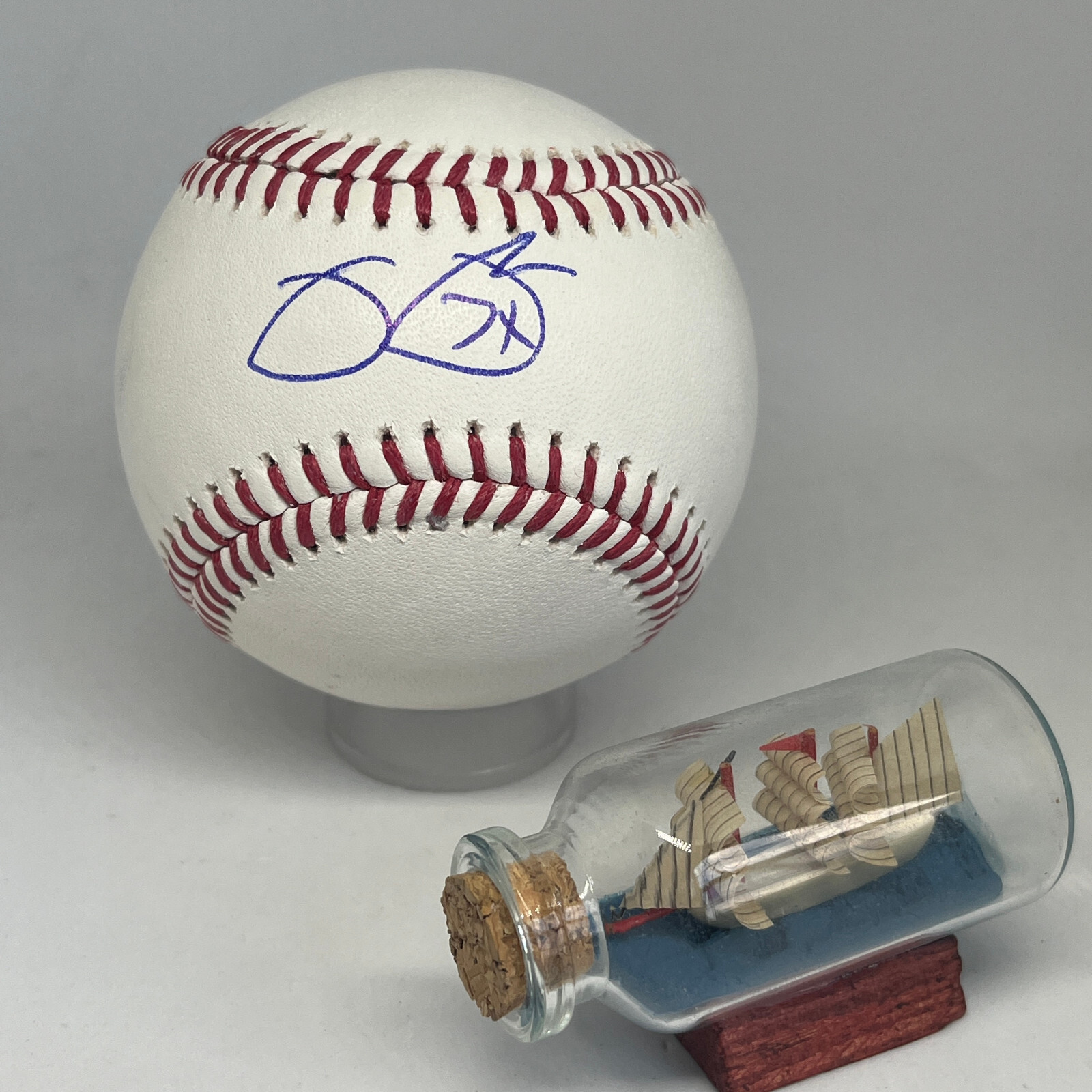 Jimmie Johnson signed Rawlings OML Baseball JSA COA NASCAR Racing Auto A3511