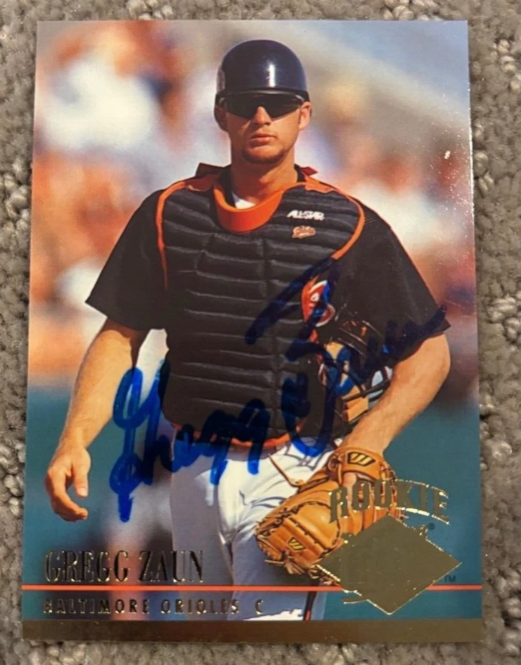 1994 Fleer Ultra Gregg Zaun signed autographed card #312 Rookie Baltimore Oriole