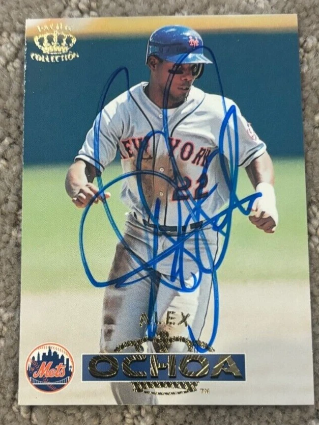 1996 Pacific New York Mets Baseball #148 Alex Ochoa signed autographed card