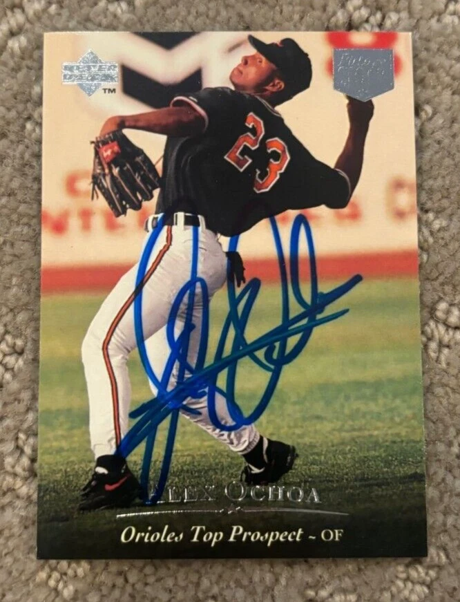 1995 Upper Deck Minors Future Stock Card #3 Alex Ochoa signed Autographed