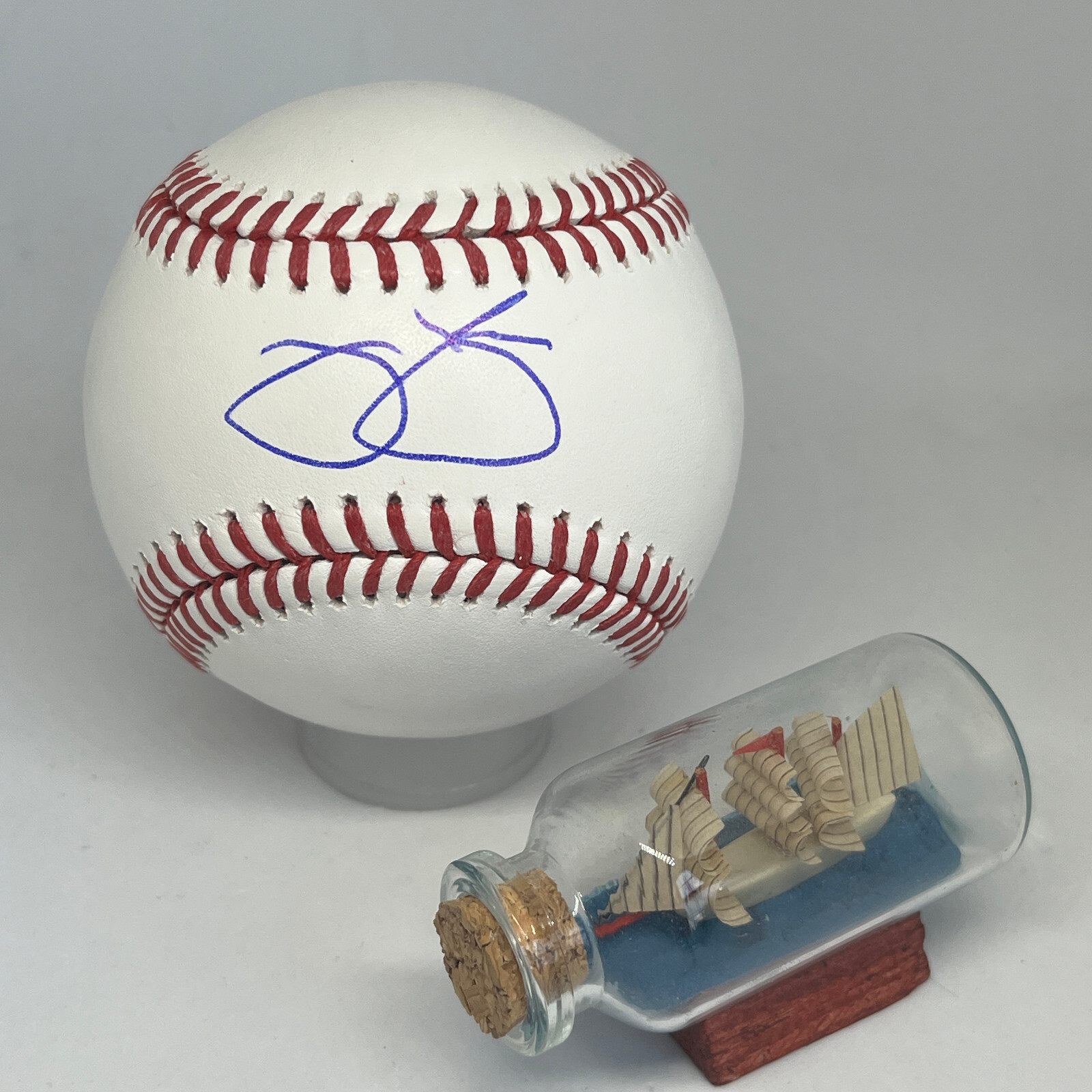 Jimmie Johnson signed Rawlings OML Baseball JSA COA NASCAR Racing Auto A3526