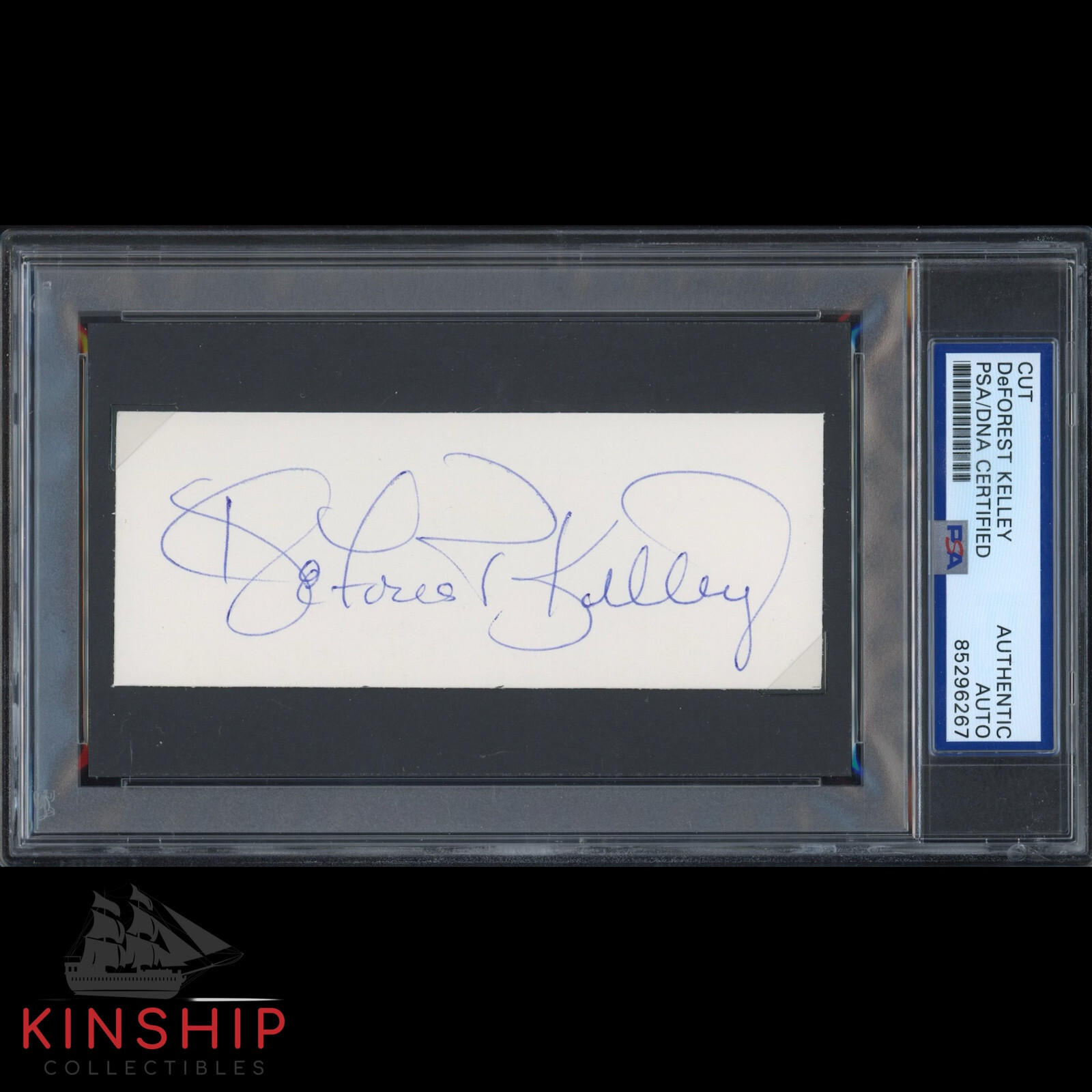 DeForest Kelley signed cut PSA DNA Slabbed Auto Star Trek Actor Rare C3527