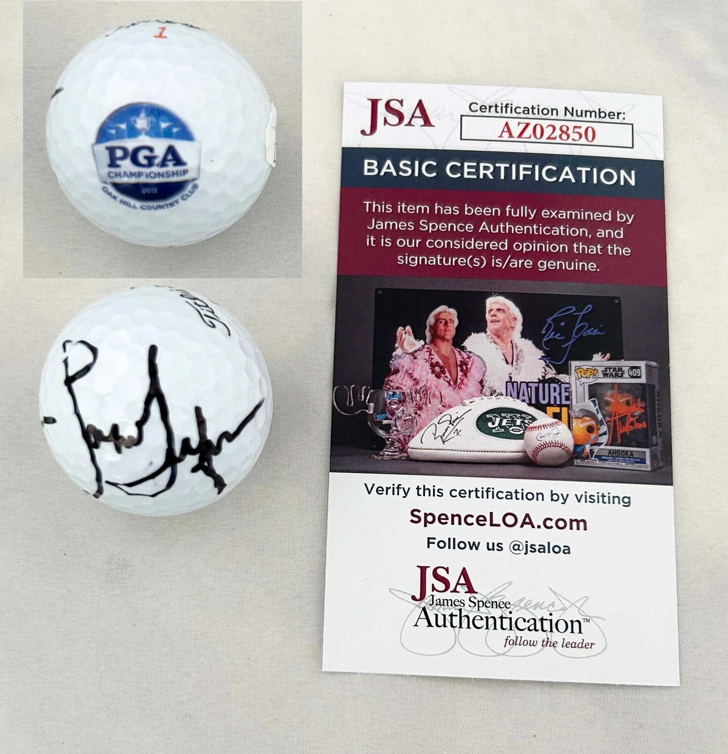 Jason Dufner Signed Golf Ball 2013 PGA Championship JSA 1 COA