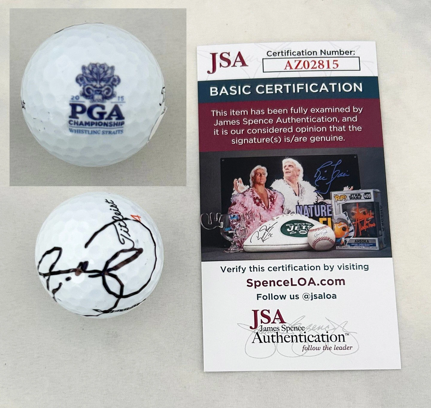 Jason Day Signed Golf Ball 2015 PGA Championship JSA COA