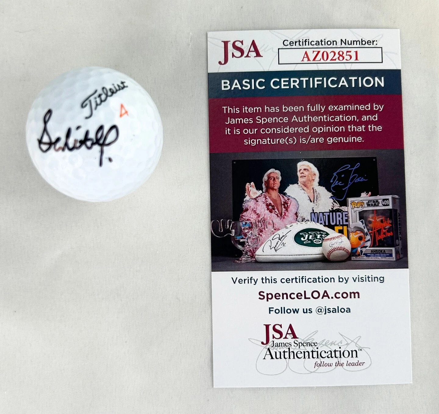Sahith Theegala Signed Golf Ball JSA 1 COA