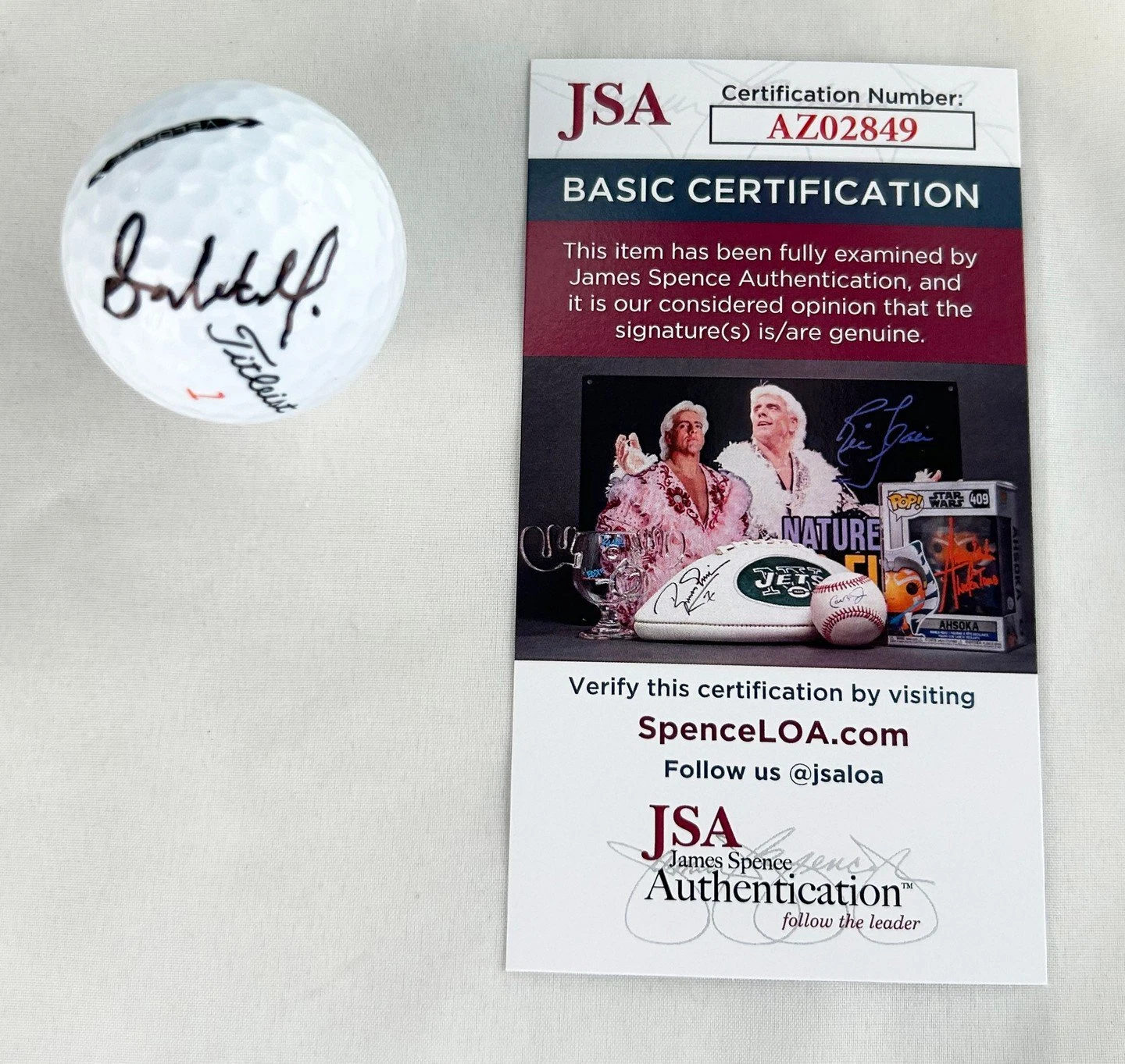 Sahith Theegala Signed Golf Ball JSA COA