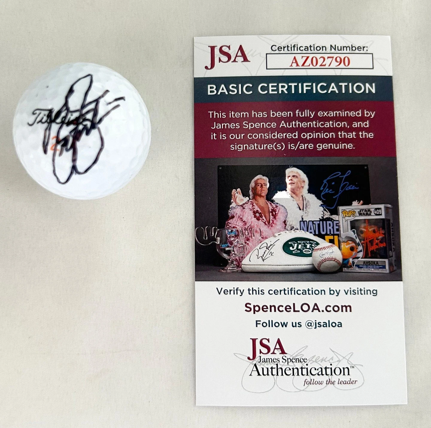 Rickie Fowler Signed Golf Ball JSA 2 COA