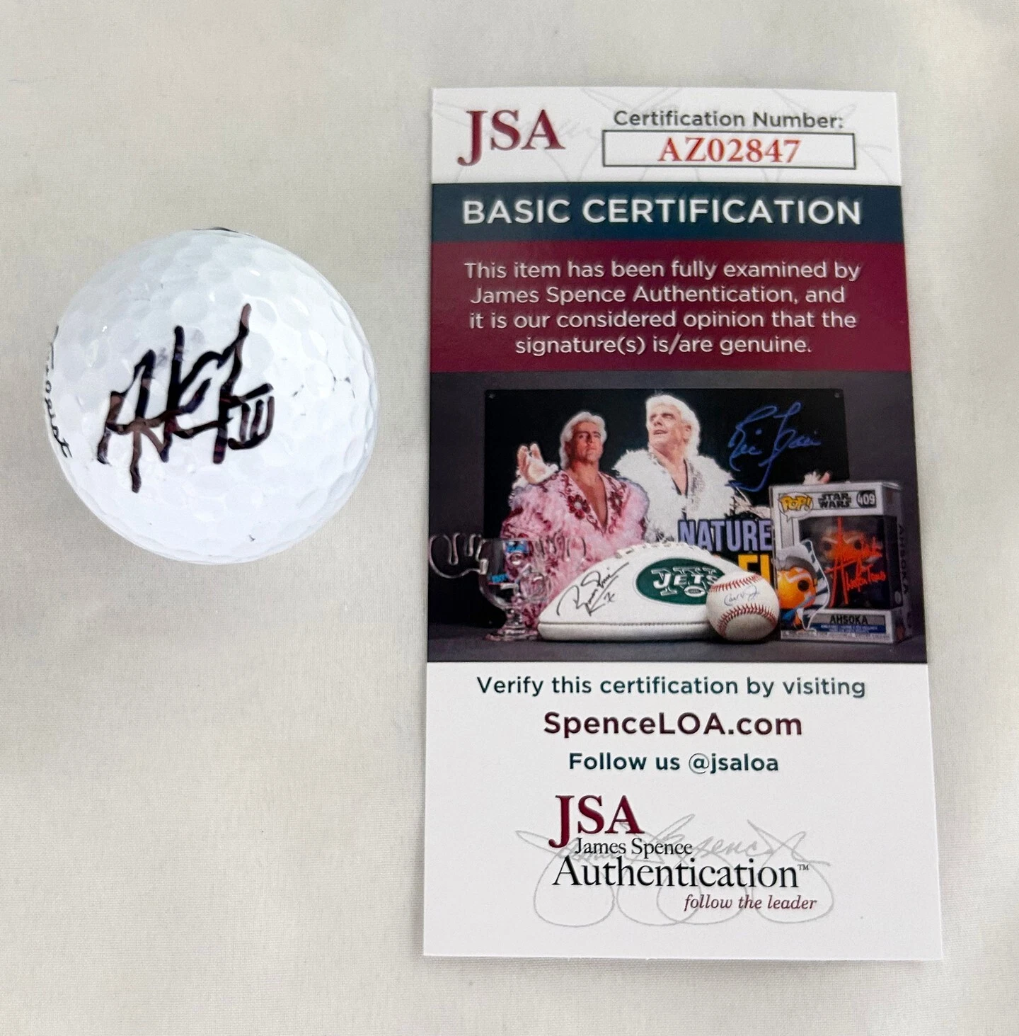 Harold Varner III Signed Golf Ball JSA COA