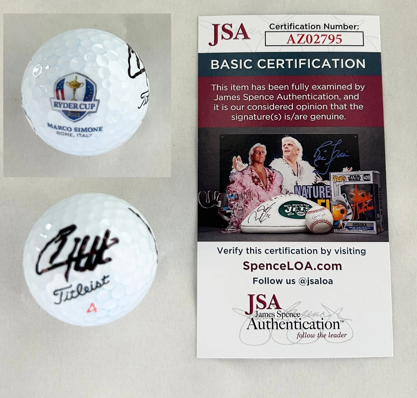 Tyrrell Hatton Signed Golf Ball 2023 Ryder Cup JSA 1 COA