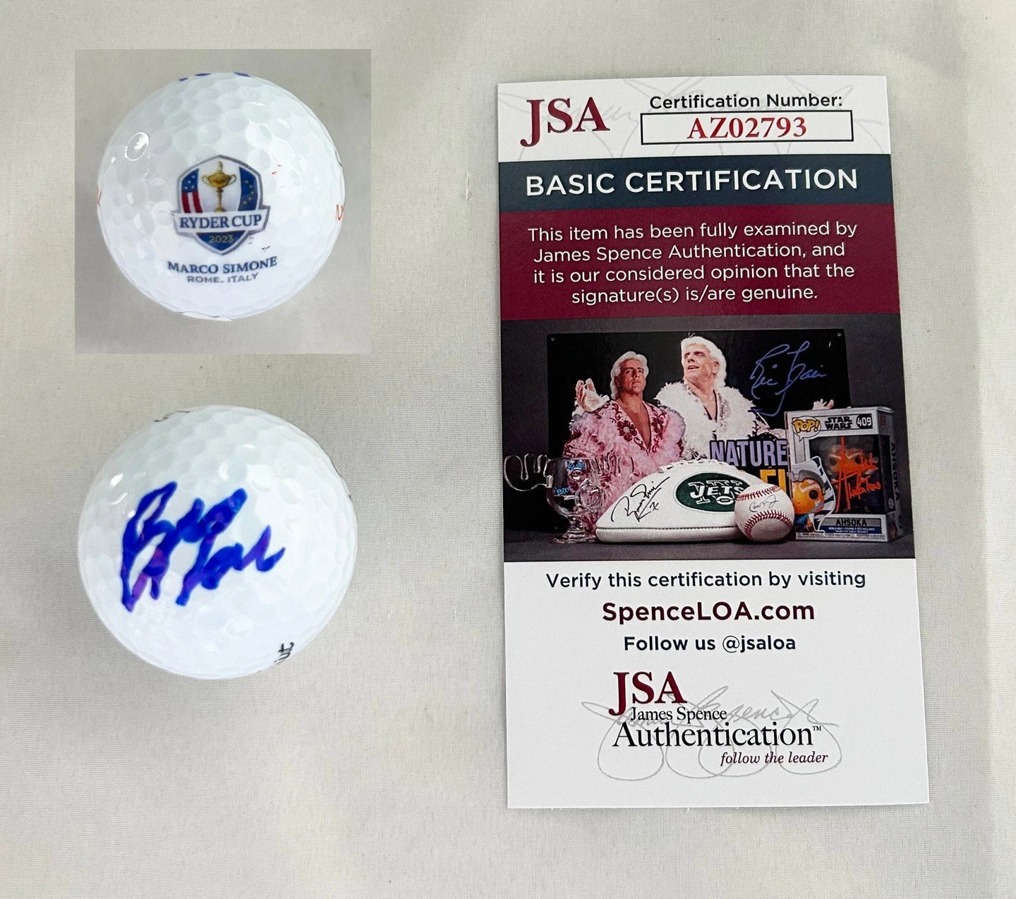 Robert MacIntyre Signed Golf Ball 2023 Ryder Cup JSA 2 COA
