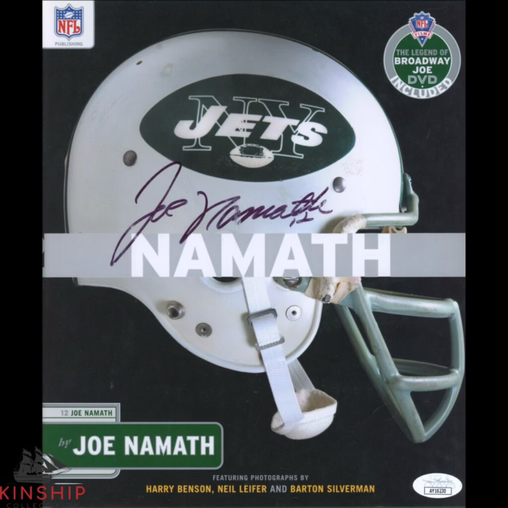 Joe Namath signed Hard Cover Book JSA COA HOF Jets Football Auto E261