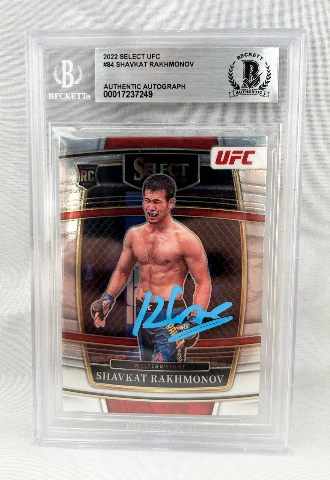 Shavkat Rakhmonov Signed Rookie Card 2022 Select #84 Beckett BAS COA