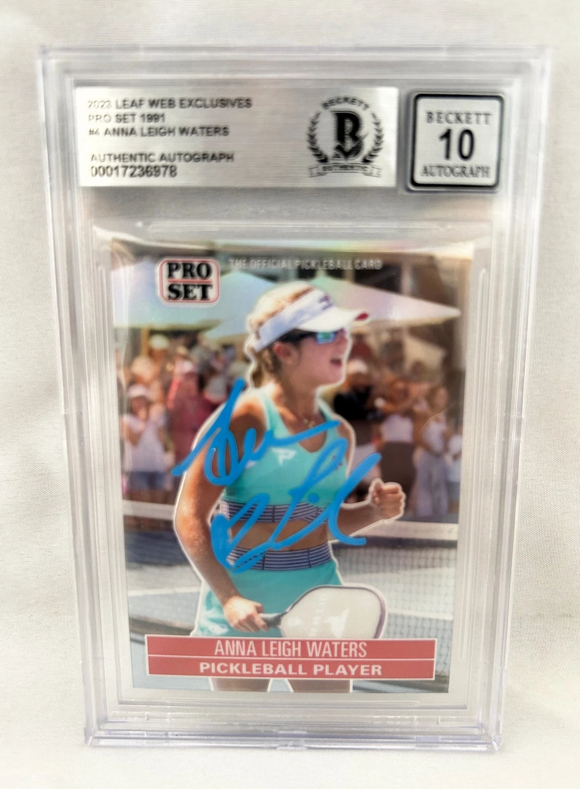 Anna Leigh Waters Signed Card 2023 Leaf Web Exclusives #1991 #4 Beckett BAS G...