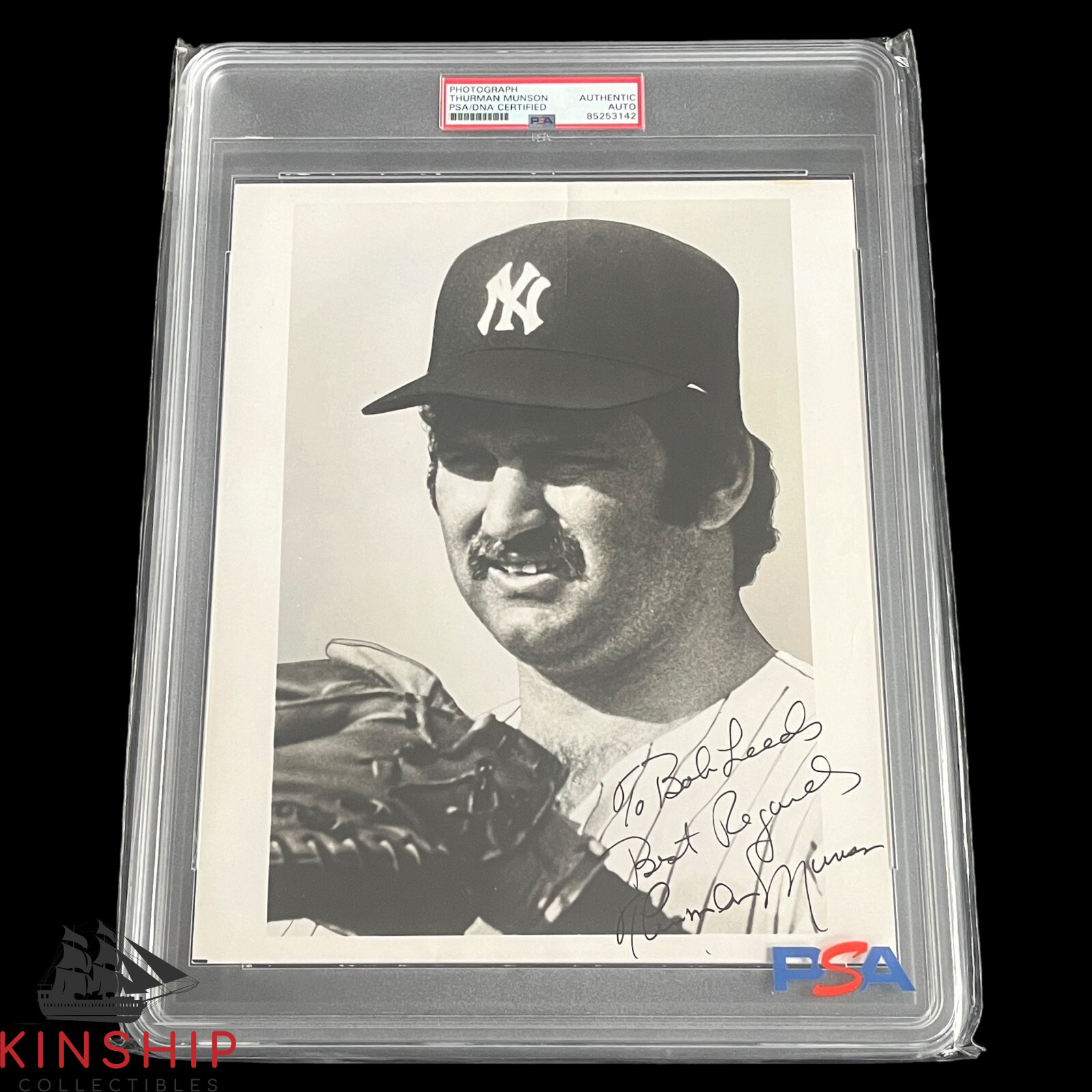 Thurman Munson signed 8x10 Photo PSA DNA Slab JSA Auto 10 Yankees HOF Auto C3543