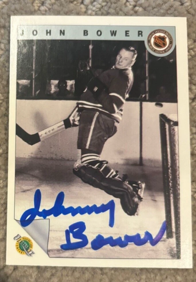 Johnny Bower #32 signed autographed auto 1992 Ultimate Original Six Hockey Card