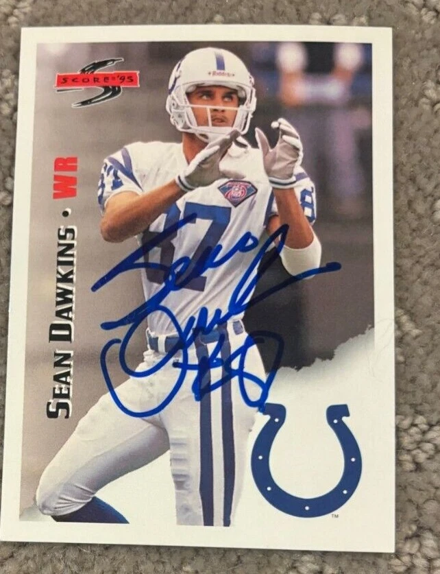 Sean Dawkins signed autographed #136 1995 Score Card Indianapolis Colts