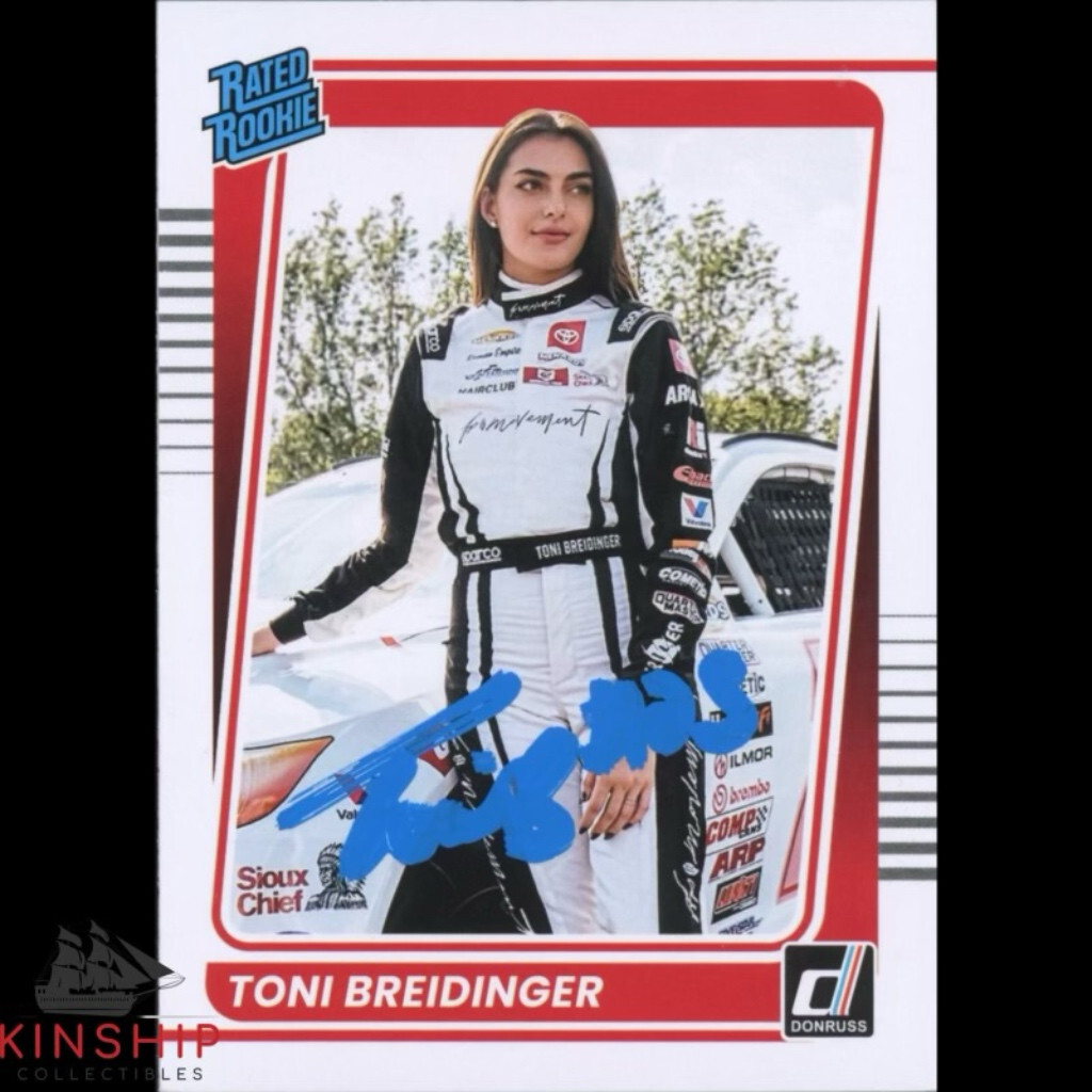 Toni Breidinger signed 2022 Panini Rookie Trading Card NASCAR Auto R49