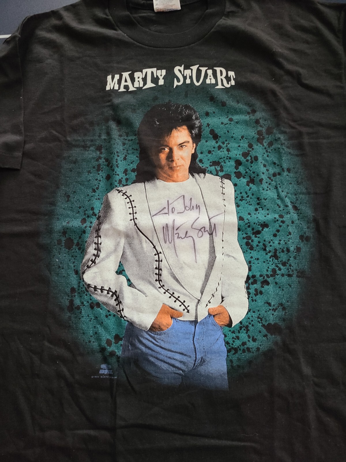 MARTY STUART Autographed Signed T-Shirt - To John