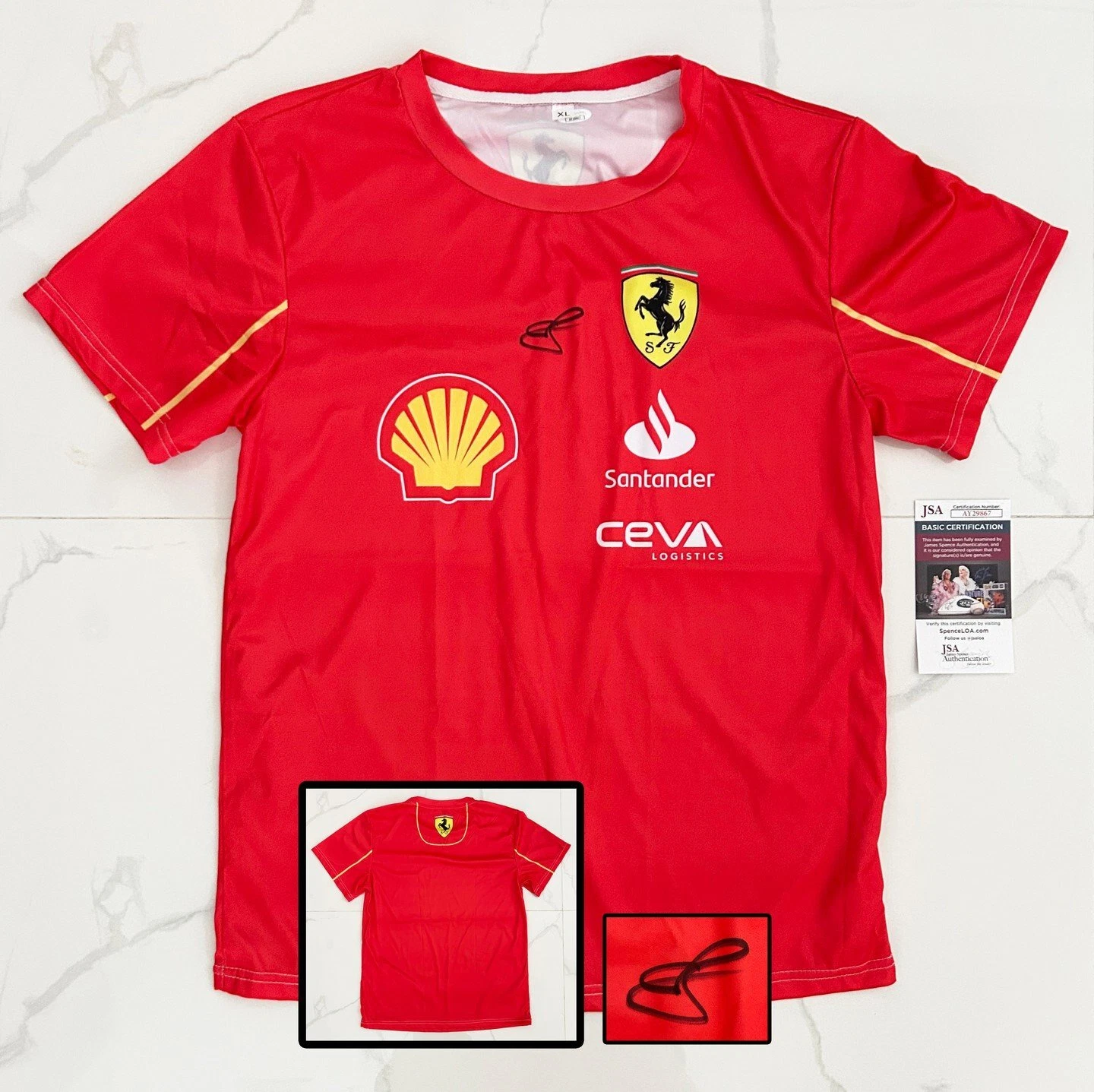 Oliver Bearman Signed Shirt Ferrari Haas Formula 1 JSA COA