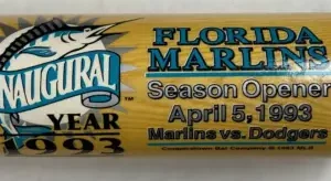 1993 INAUGURAL SEASON OPENER FLORIDA MARLINS COOPERSTOWN COLLECTIBLE BAT RARE