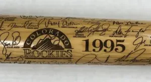 1995 HEAVY HITTER COLORADO ROCKIES TEAM SIGNED LIMITED EDITION BASEBALL BAT
