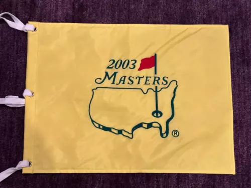 2003 MASTERS TOURNAMENT PIN FLAG – MIKE WEIR WON! COLLECTIBLE MEMORABILIA