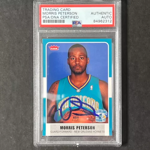 2007-08 Fleer Basketball #139 Morris Peterson Signed Card AUTO PSA Slabbed Horne