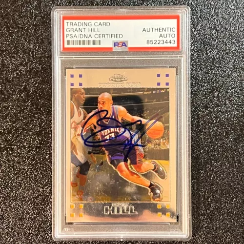 2009 TOPPS CHROME #52 GRANT HILL SIGNED CARD AUTO PSA SLABBED SUNS COLLECTIBLE MEMORABILIA