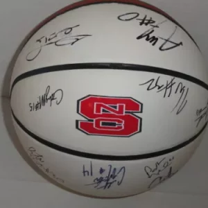 2015 NC STATE WOLFPACK TEAM SIGNED BASKETBALL MARK GOTTFRIED LACEY BARBER N.C.