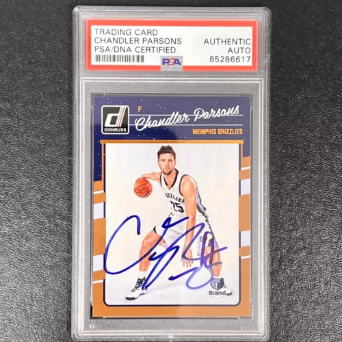 2016-17 Panini Donruss #31 Chandler Parsons Signed Card AUTO PSA/DNA Slabbed Gri