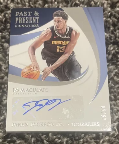2020-21 IMMACULATE PAST & PRESENT JAREN JACKSON JR. AUTO AUTOGRAPH 79/99 DPOY!! COLLECTIBLE MEMORABILIA