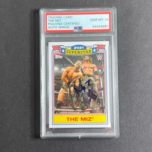 2021 TOPPS SUPERSTAR #TM-20 THE MIZ SIGNED CARD AUTO 10 SLABBED WWE COLLECTIBLE MEMORABILIA