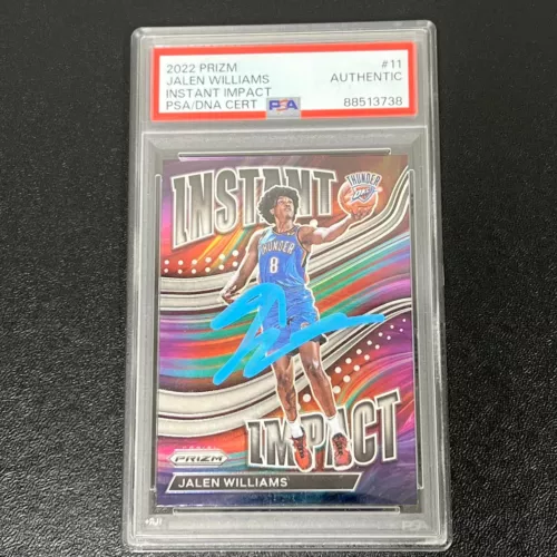 2022-2023 PANINI PRIZM INSTANT IMPACT #11 JALEN WILLIAMS SIGNED CARD PSA AUTO SL COLLECTIBLE MEMORABILIA