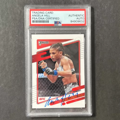 2022 PANINI DONRUSS #151 ANGELA HILL SIGNED CARD AUTO PSA SLABBED COLLECTIBLE MEMORABILIA